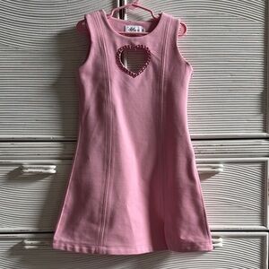 Lola + The Boys Pink Heart Detail Dress